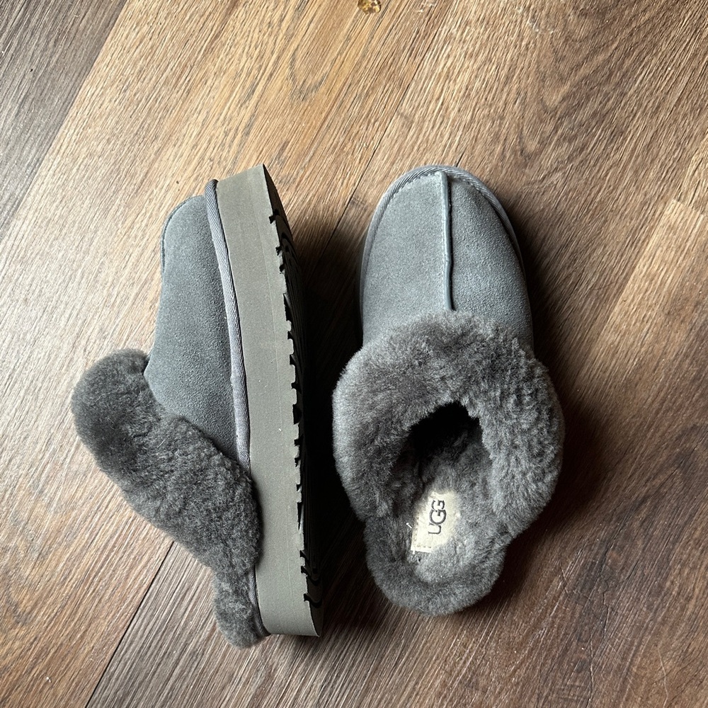 UGG grey duquette Shearling Slippers
